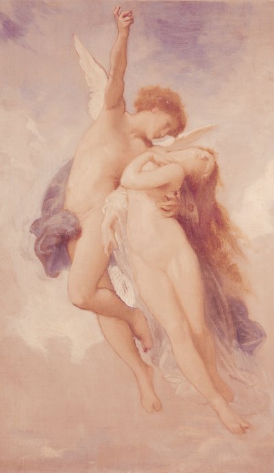 Cupido en Psyche door William Adolphe Bouguereau